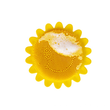 Baby shower head massage brush flower shape baby bath silicone brush